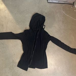 Size 8 lululemon black align jacket with hood